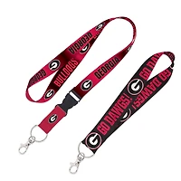 WinCraft Georgia Bulldogs 2-Pack Lanyard with Detachable Buckle & Key Strap Set