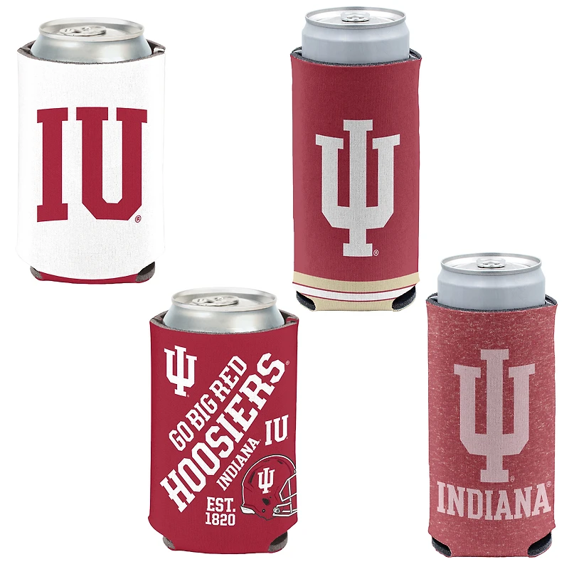 WinCraft Indiana Hoosiers 4-Pack 12oz. Can & Slim Can Cooler Set