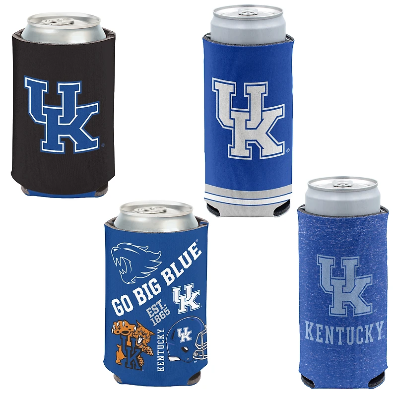 WinCraft Kentucky Wildcats 4-Pack 12oz. Can & Slim Can Cooler Set