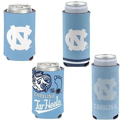 WinCraft North Carolina Tar Heels 4-Pack 12oz. Can & Slim Can Cooler Set