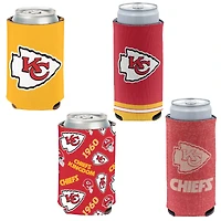 WinCraft Kansas City Chiefs 4-Pack 12oz. Can & Slim Can Cooler Set