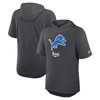 Men's Nike Anthracite Detroit Lions Tri-Blend Performance Hoodie T-Shirt