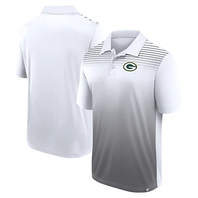 Men's Logo Athletic White Green Bay Packers Sandlot Game Polo