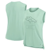 Women's Fanatics Mint Denver Broncos Studio Embrace Tank Top
