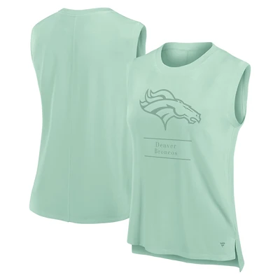 Women's Fanatics Mint Denver Broncos Studio Embrace Tank Top