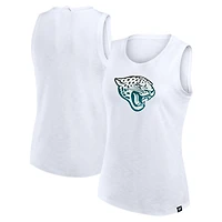 Women's Fanatics  White Jacksonville Jaguars Slub Tank Top