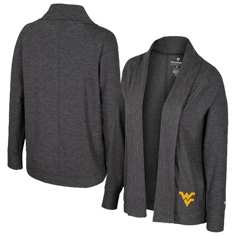 Women's Colosseum Charcoal West Virginia Mountaineers Dash Cardigan