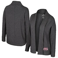 Women's Colosseum  Charcoal Mississippi State Bulldogs Dash Cardigan