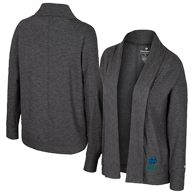 Women's Colosseum  Charcoal Notre Dame Fighting Irish Dash Cardigan