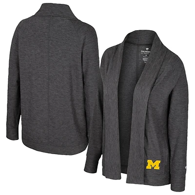 Women's Colosseum  Charcoal Michigan Wolverines Dash Cardigan