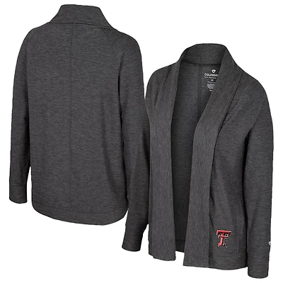 Women's Colosseum  Charcoal Texas Tech Red Raiders Dash Cardigan