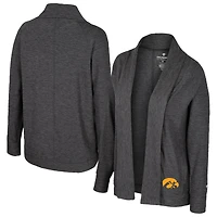 Women's Colosseum  Charcoal Iowa Hawkeyes Dash Cardigan
