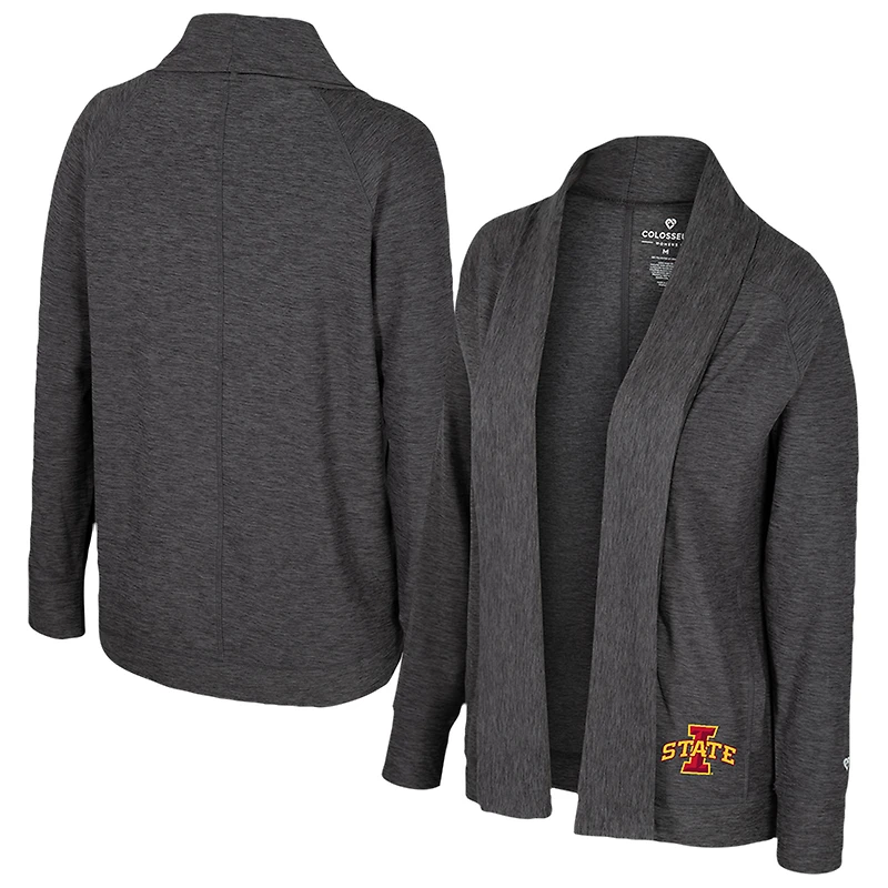 Women's Colosseum Charcoal Iowa State Cyclones Dash Cardigan