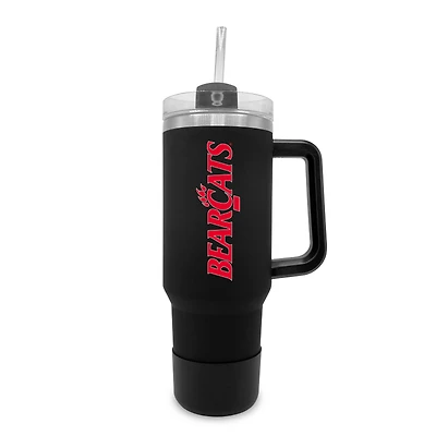 Cincinnati Bearcats 40oz. Stainless Tumbler with Handle & Removable Straw