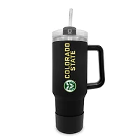 Colorado State Rams 40oz. Stainless Tumbler with Handle & Removable Straw