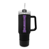 Northwestern Wildcats 40oz. Stainless Tumbler with Handle & Removable Straw
