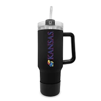 Kansas Jayhawks 40oz. Stainless Tumbler with Handle & Removable Straw