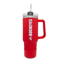 Ohio State Buckeyes 40oz. Stainless Tumbler with Handle & Removable Straw