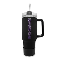 Kansas State Wildcats 40oz. Stainless Tumbler with Handle & Removable Straw