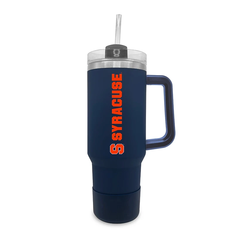 Syracuse Orange 40oz. Stainless Tumbler with Handle & Removable Straw