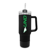 North Dakota 40oz. Stainless Tumbler with Handle & Removable Straw