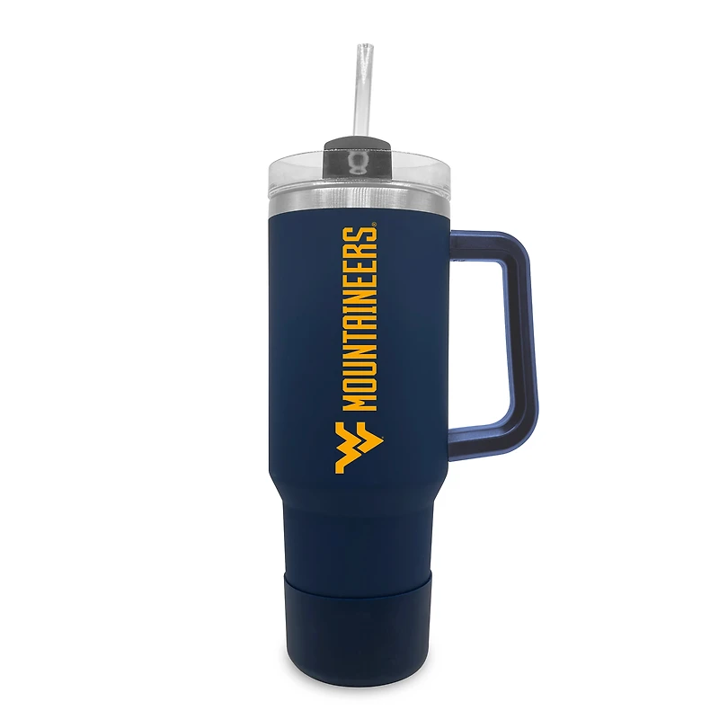 West Virginia Mountaineers 40oz. Stainless Tumbler with Handle & Removable Straw