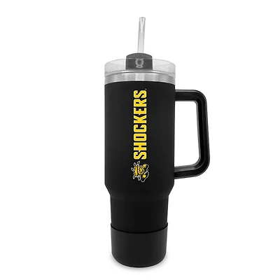 Wichita State Shockers 40oz. Stainless Tumbler with Handle & Removable Straw