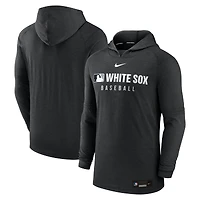 Men's Nike  Heather Black Chicago White Sox Authentic Collection Lightweight Dri-FIT Hoodie