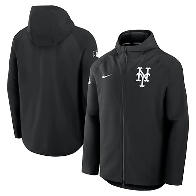 Men's Nike Black New York Mets Authentic Collection Raglan Performance Full-Zip Jacket