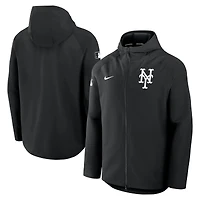 Men's Nike Black New York Mets Authentic Collection Raglan Performance Full-Zip Jacket