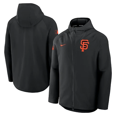 Men's Nike Black San Francisco Giants Authentic Collection Raglan Performance Full-Zip Jacket
