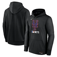 Men's Nike Black New York Mets Authentic Collection Performance Pullover Hoodie