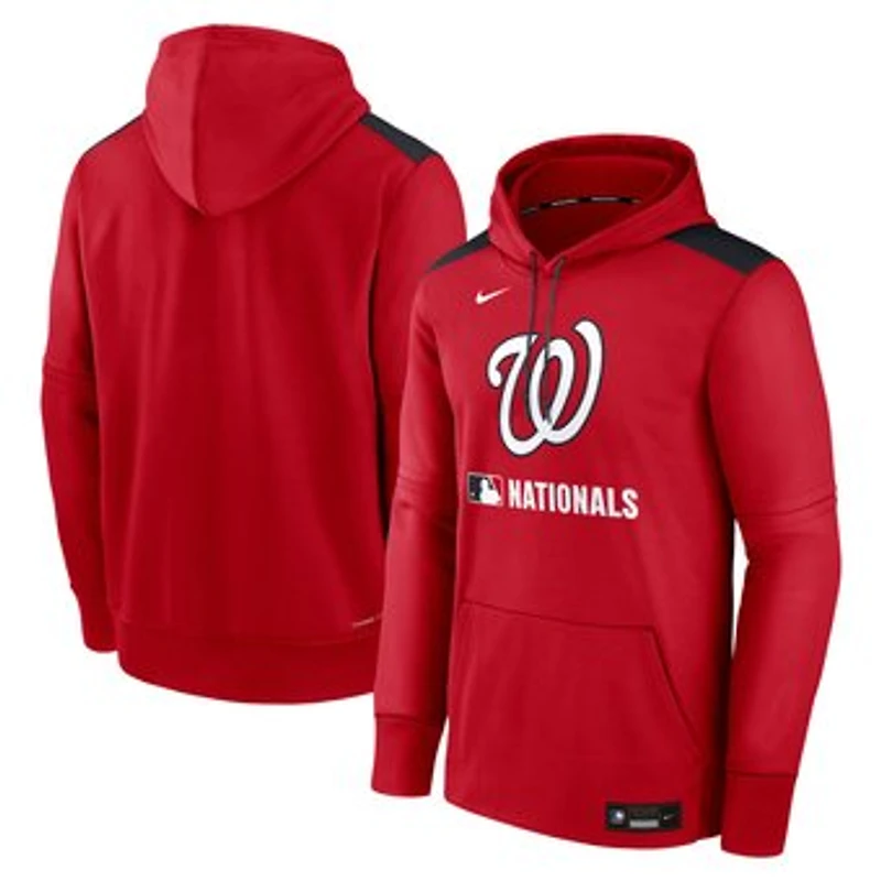 Men's Nike Red Washington Nationals Authentic Collection Performance Pullover Hoodie