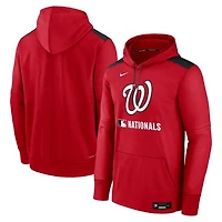 Men's Nike Red Washington Nationals Authentic Collection Performance Pullover Hoodie