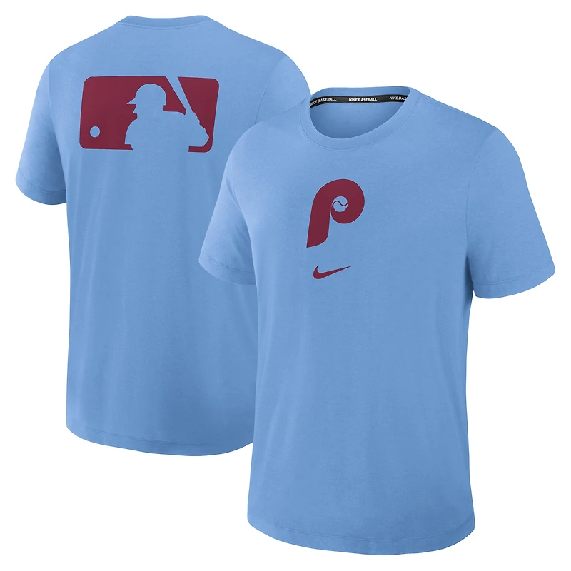 Men's Nike Light Blue Philadelphia Phillies Authentic Collection Early Work Tri-Blend Dri-FIT T-Shirt