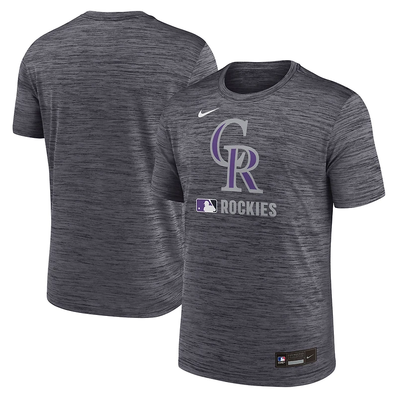 Men's Nike Black Colorado Rockies Authentic Collection Velocity Dri-FIT T-Shirt