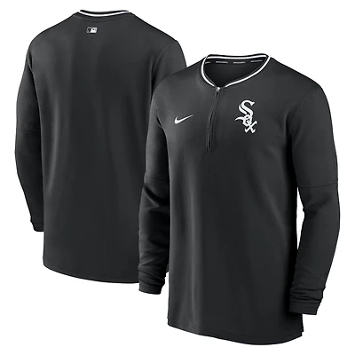 Men's Nike Black Chicago White Sox Authentic Collection Performance Half-Zip Top