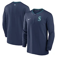 Men's Nike Navy Seattle Mariners Authentic Collection Performance Half-Zip Top