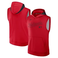 Men's Nike Red Washington Nationals Authentic Collection Dri-FIT Sleeveless Hoodie