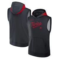 Men's Nike Navy Minnesota Twins Authentic Collection Dri-FIT Sleeveless Hoodie