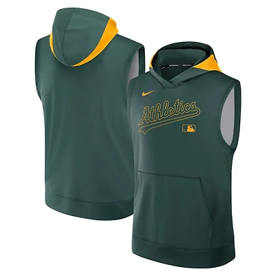 Men's Nike Green Athletics Authentic Collection Dri-FIT Sleeveless Hoodie