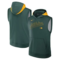 Men's Nike Green Athletics Authentic Collection Dri-FIT Sleeveless Hoodie