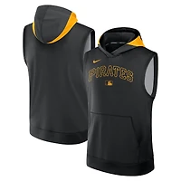 Men's Nike Black Pittsburgh Pirates Authentic Collection Dri-FIT Sleeveless Hoodie