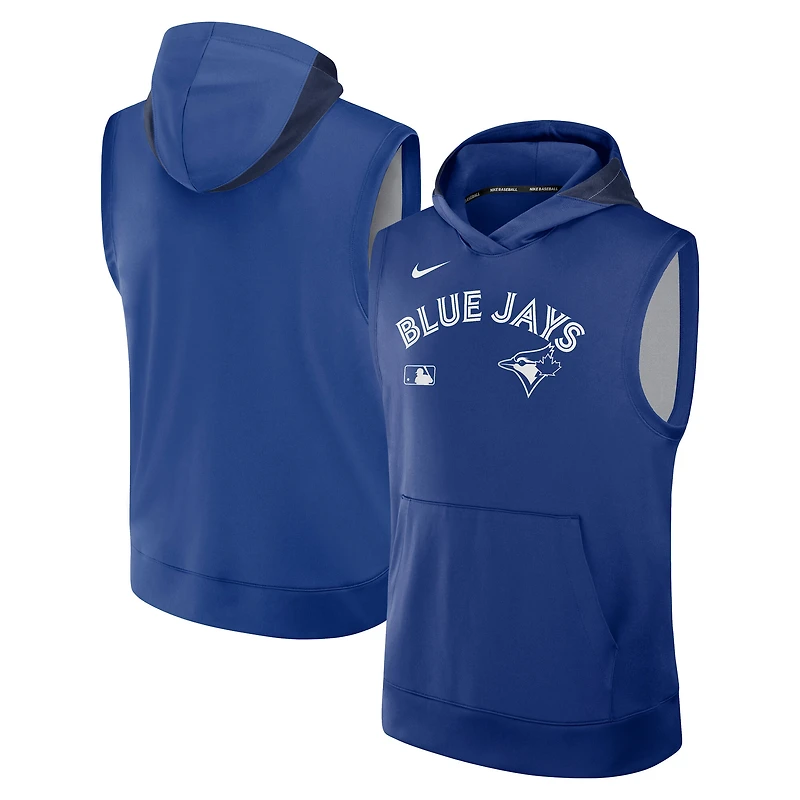 Men's Nike Royal Toronto Blue Jays Authentic Collection Dri-FIT Sleeveless Hoodie