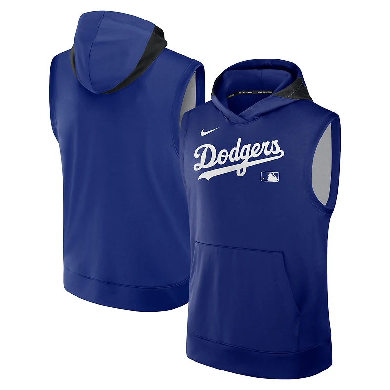 Men's Nike Royal Los Angeles Dodgers Authentic Collection Dri-FIT Sleeveless Hoodie