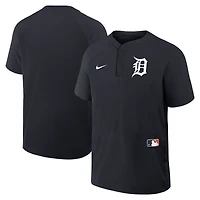 Men's Nike Navy Detroit Tigers Authentic Collection Raglan Short Sleeve Windshirt