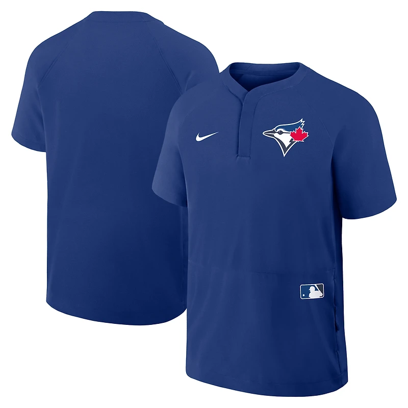 Men's Nike Royal Toronto Blue Jays Authentic Collection Raglan Short Sleeve Windshirt