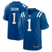 Men's Nike Number 1 Groom Royal Indianapolis Colts Game Jersey