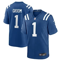 Men's Nike Number 1 Groom Royal Indianapolis Colts Game Jersey