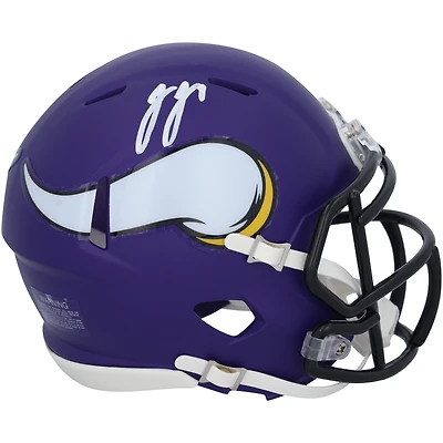 J.J. McCarthy Minnesota Vikings Autographed Riddell Speed Mini Helmet